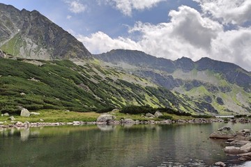 Fototapeta na wymiar Valley of five ponds in the Tatra Mountains Zakopane Poland.