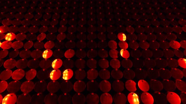 Red sequins sparkling reflective background. Abstract kinetic glitter wall moving. Night club decoration. Can be used as transitions, added to modern projects,art backgrounds.