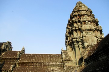 Cambodia Tower and the sky of Angkor Wat