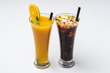 Arabian juice of jallab served in holy month ramadan, Jalab, Amar el din, and Toot with nuts, Ramadan drinks, Ramadan Juices