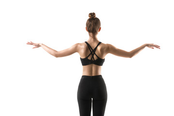 girl doing gymnastic exercises 