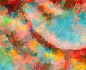 Colorful drawing abstract texture background in contemporary style, mixed media painting design backdrop, template for creating and decoration printable products as flyers, banners and web graphic
