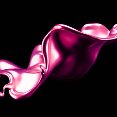 Luxury elegant splash liquid gold. 3d illustration, 3d rendering.