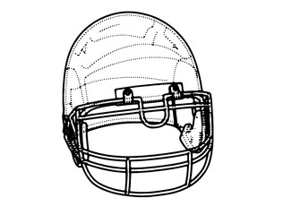 american football helmet drawing vector