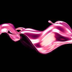 Luxury elegant splash liquid gold. 3d illustration, 3d rendering.