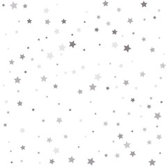 Christmas stars background vector, flying silver sparkles confetti. Premium sparkles stardust background pattern.
