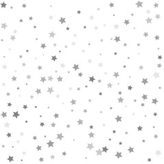 Silver stars. Falling silver stars abstract decoration for party, birthday celebrate, anniversary or event, festive.
