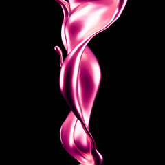 Naklejka premium Luxury elegant splash liquid gold. 3d illustration, 3d rendering.