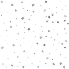 Confetti cover from silver stars. Texture of silver foil.