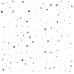 Fototapeta premium Falling silver stars abstract decoration for party, birthday celebrate, anniversary or event, festive. Abstract pattern of random falling silver stars.