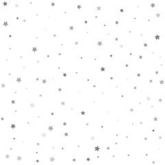 Holiday party decor. Silver stars on a square background.