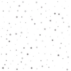 Fototapeta premium Falling silver stars abstract decoration for party, birthday celebrate, anniversary or event, festive. Silver flying stars confetti magic cosmic christmas vector.