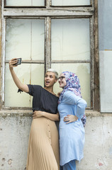 Lovely friends taking a selfie