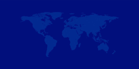Continents in points. Planet Earth in pixels. Blue.