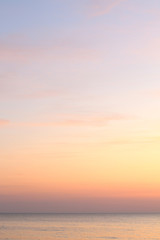 beautiful evening gradient sky and sea