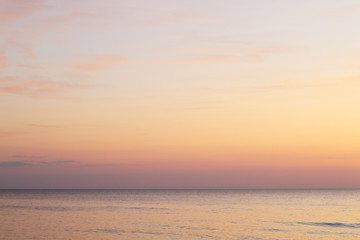 beautiful evening gradient sky and sea