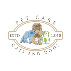 Vector illustration of vintage pet logo