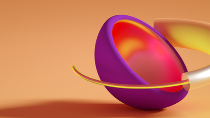 Minimalism geometry background. 3d illustration, 3d rendering.