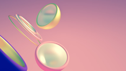 Minimalism geometry background. 3d illustration, 3d rendering.