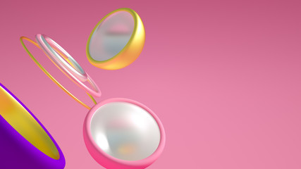Minimalism geometry background. 3d illustration, 3d rendering.