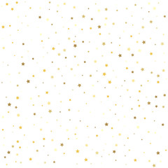 Christmas and New Year card, invitation, postcard, paper packaging. Golden stars on a square background.