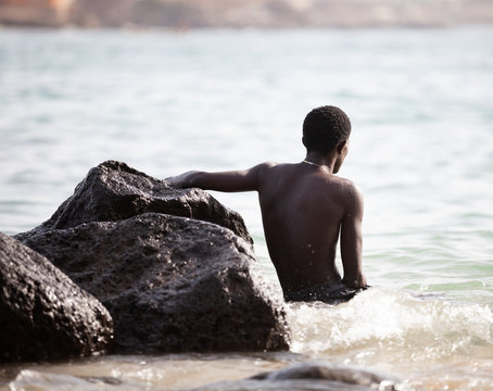 Sur la plage au s&eacute;n&eacute;gal