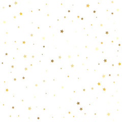 Glitter pattern for banner, greeting card. Gold stars.