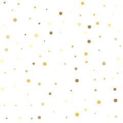 Obraz na płótnie Canvas Holiday party decor. Confetti cover from gold dots.