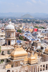 Obraz premium Udaipur,India,9,2007;View of the city of Udaipur from the City Palace