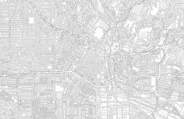 Los Angeles, California, USA, bright outlined vector map