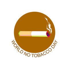 world no tobacco day vector logo