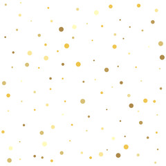 Falling golden dot abstract decoration for party, birthday celebrate, anniversary or event, festive. Confetti cover from gold dots.
