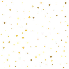 Obraz na płótnie Canvas Holiday party decor. Golden dots on a square background.