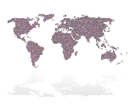 vector illustration of world map