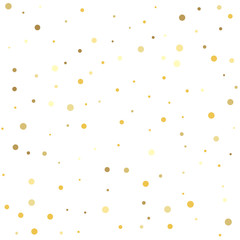 Obraz na płótnie Canvas Festival decor. Confetti cover from gold dots.