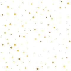 Golden dots on a square background. Gold dots on a white background.