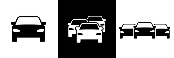 Deurstickers Car symbols frontal car icons © oxinoxi