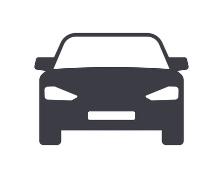 Car symbol icon isolated on white background