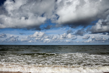 Cloudy day by Baltic sea, Liepaja, Latvia.