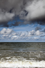 Cloudy day by Baltic sea, Liepaja, Latvia.