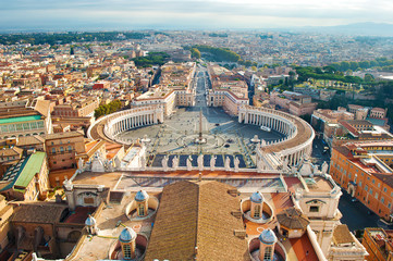 View of a circle of St. Peter's Square