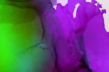 Colorful hand painted alcohol ink background. Abstract delicate texture. Contemporary wallpaper.