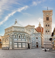 Duomo Square, Cathedral of Santa Maria del Fiore, Giotto's Bell Tower, Baptistery of San Giovanni