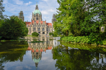 Fototapeta na wymiar Town hall of Hannover on Germany