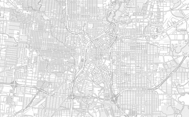 San Antonio, Texas, USA, bright outlined vector map