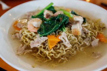 A Plate of Chinese Styled Pan Fried Egg Noodle