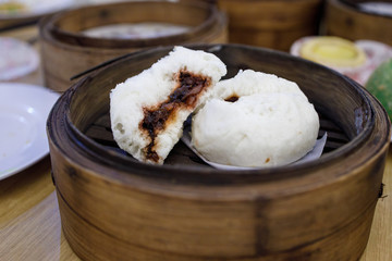 Steamed Cantonese Buns with Sweet Pork Inside
