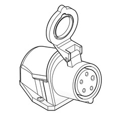 Starkstromkupplung [schwarz-wei&szlig;]