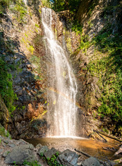 Waterfall Pesegh or Pesech in Brinzio, Valcuvia, province of Varese, Italy.