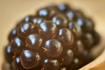 Closeup shot of fresh ripe blackberry